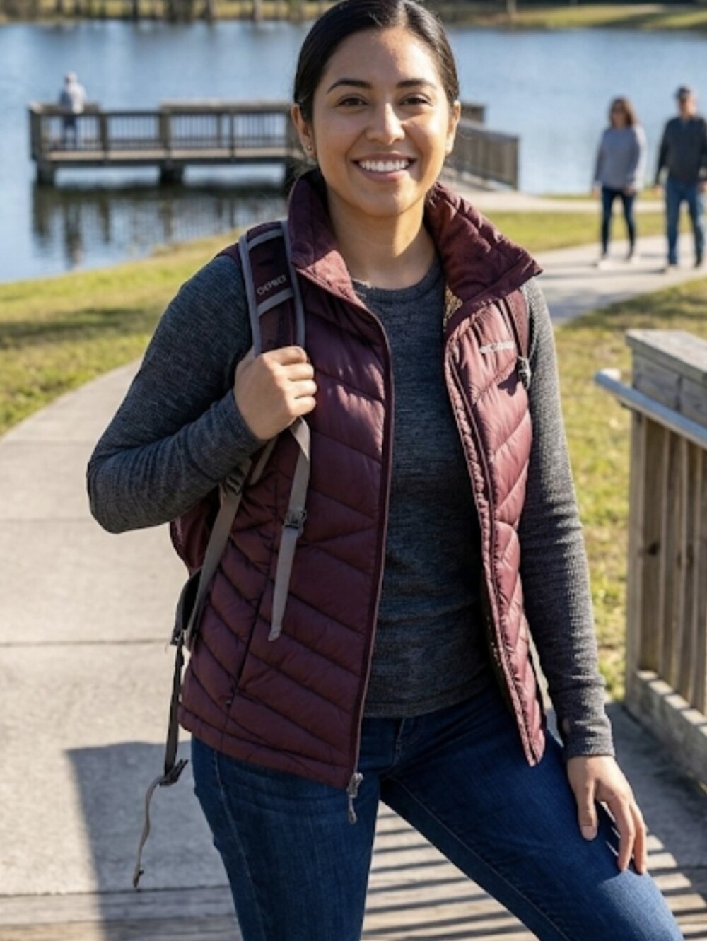 Columbia Women's Heavenly Omni-Heat Puffer Vest Maroon BurgundySizeXS (SKU0078)